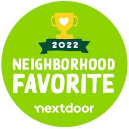 Neighborhood Favorite 2022 award badge from Nextdoor, highlighting Old Bay Pest Control's excellence in Annapolis, MD, US.