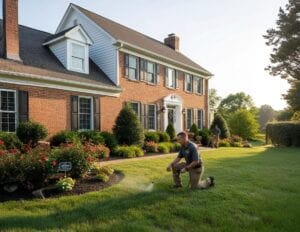 Old Bay Pest Control Services providing lawn treatment, enhancing home curb appeal in Annapolis, MD, US.